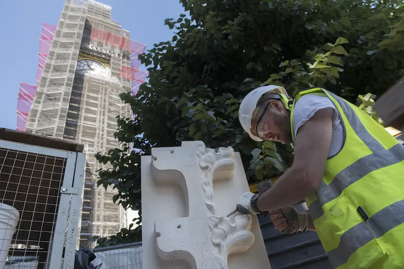 Stone carving, Copyright UK Parliament Andy Bailey